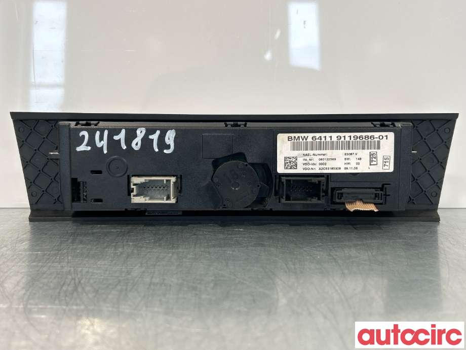 Varmeapparat betjening til BMW 3-Serie 2005-2011 (E90/E91/E92/E93) (E90/E91/E92/E93) (BMW|64119199259|64119119686)