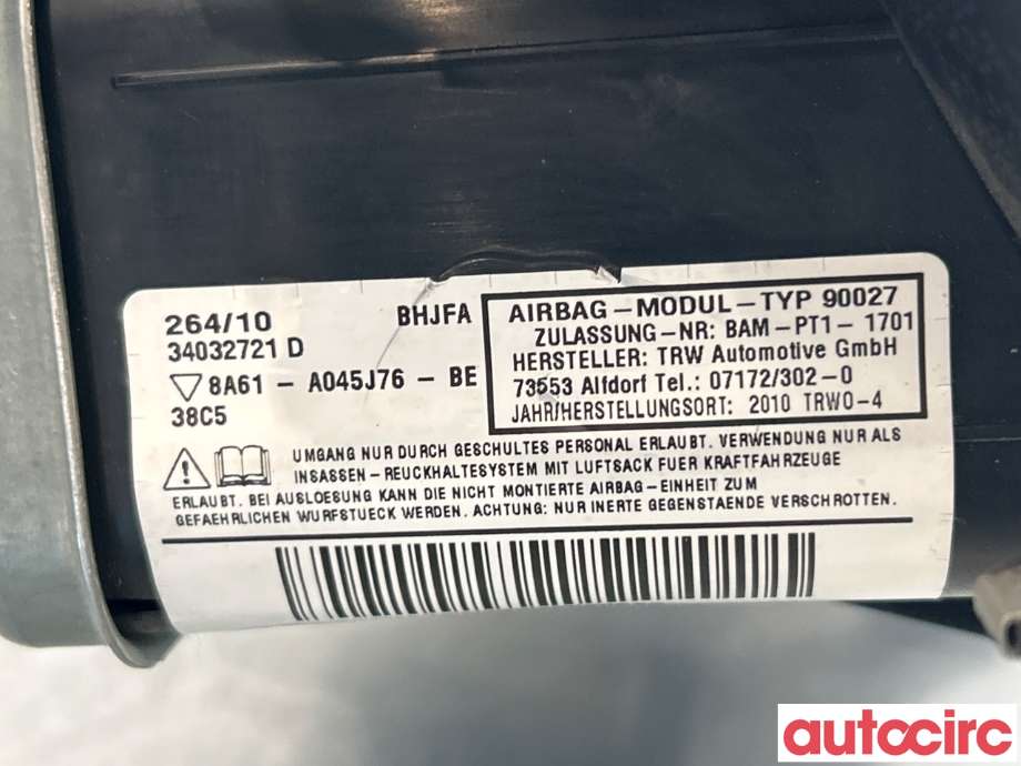 Airbag kne til Ford Fiesta 2008-2012 (Type VI, Fase 1)  (FORD|8A61-A045J76-BH38C5|2016783|8A61-A045J76-BE)