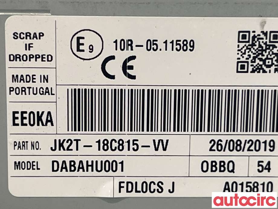Bilstereo navigasjon til Ford Transit Custom 2013-2023 (Type I)  (FORD|2406775|DABAHU001|JK2T-18C815-VV)
