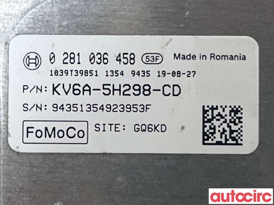 Styreenhet diverse til Ford Transit Custom 2013-2023 (Type I)  (FORD|2598311|0281036458|KV6A-5H298-CD)