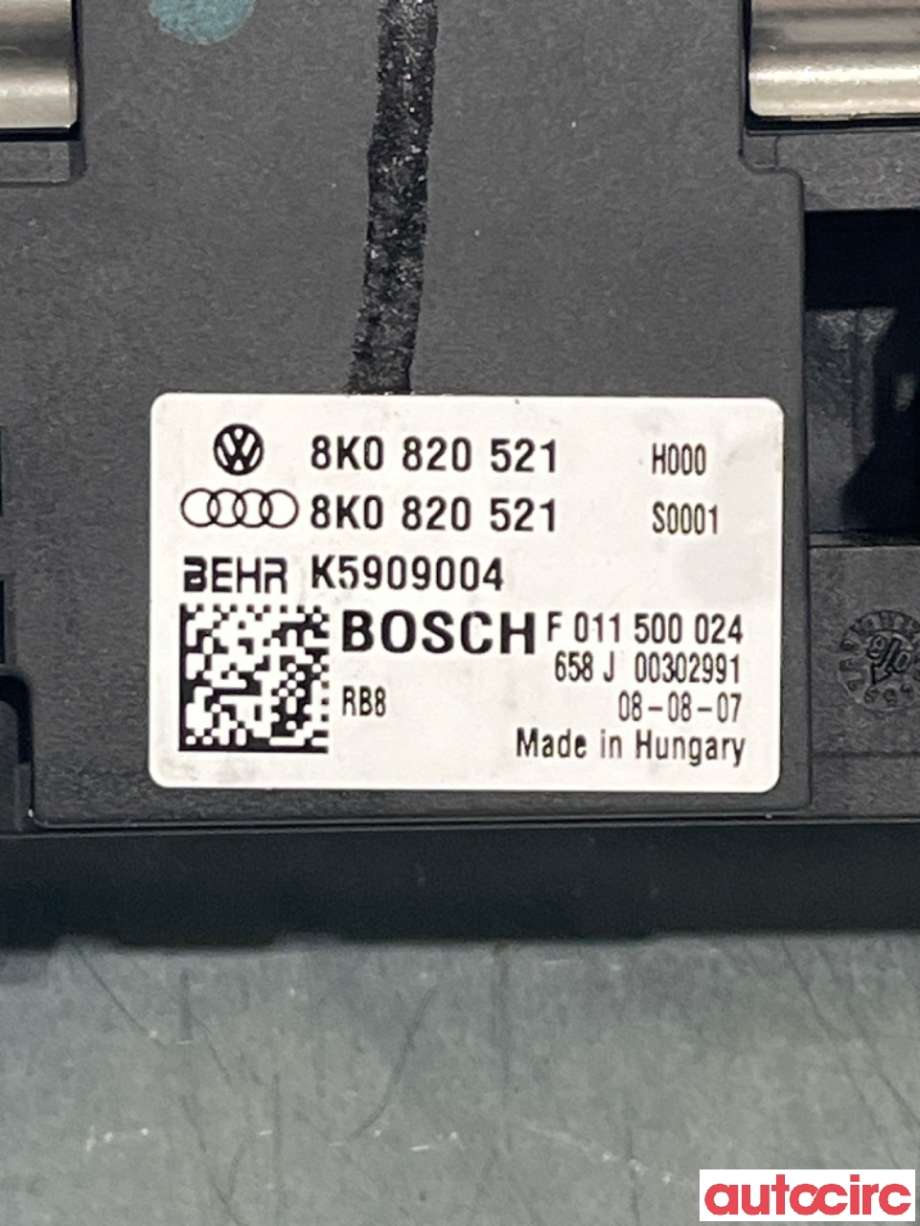 Varmeapparat motstand til Audi A4 2007-2014 (Type IV) (B8) (B8) (AUDI|8K0820521B|F011500024|8K0820521)