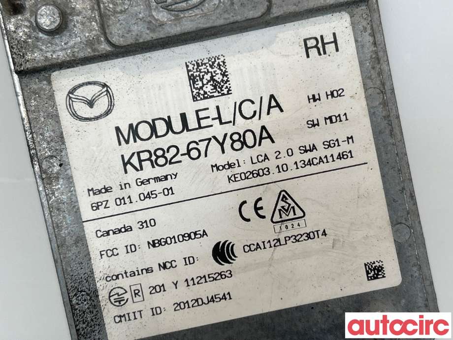 Sensor radar til Mazda CX-5 2012-2017 (Type I)  (MAZDA|KR82-67-Y80B||KR82-67Y80A)