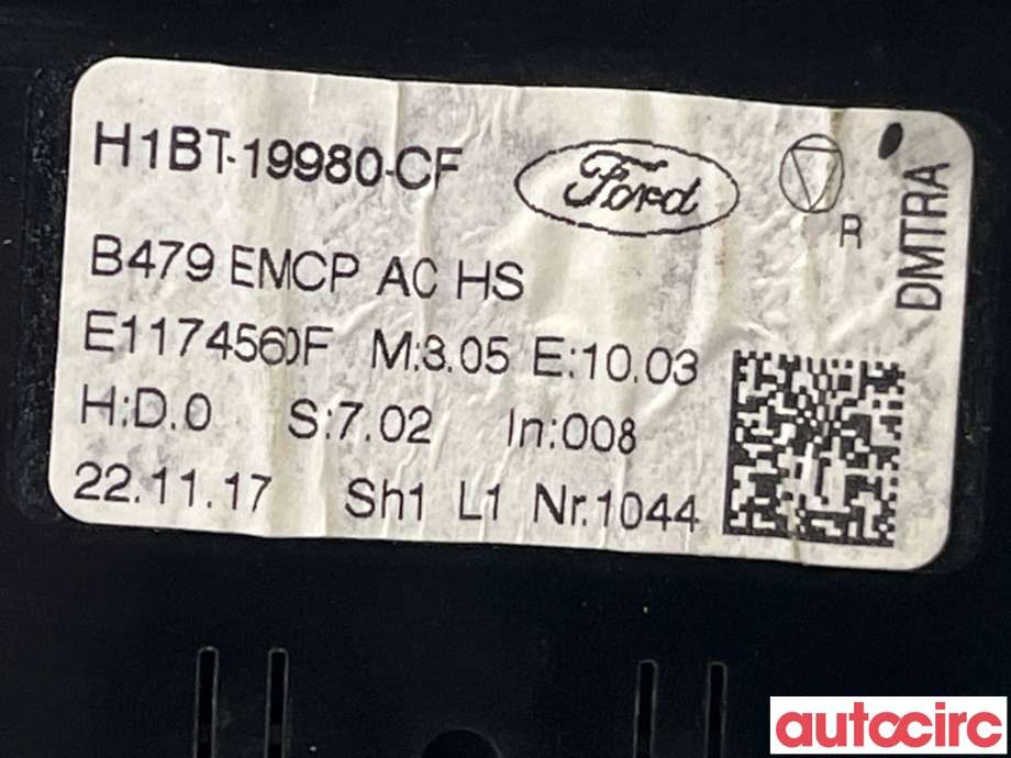 Varmeapparat betjening til Ford Fiesta 2017-->> (Type VII)  (FORD|2592191||H1BT-19980-CF)