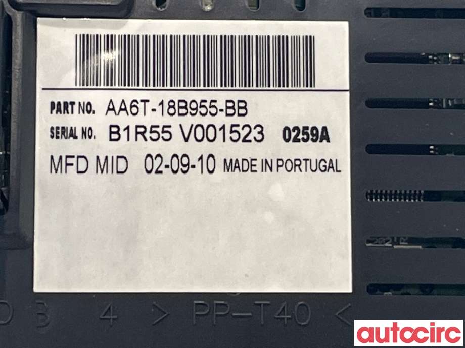 Multimedia display (MCU - Media Controller Unit) til Ford Fiesta 2008-2012 (Type VI, Fase 1)  (FORD|1940788)