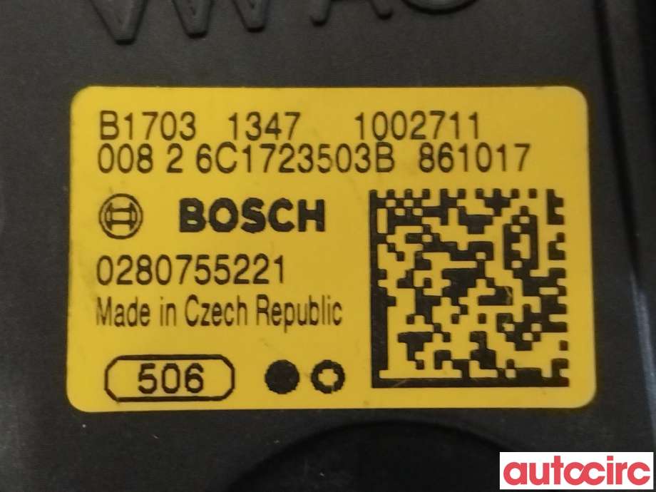 Pedal gass til Škoda Fabia 2014-2021 (Type III)  (SKODA|6C1723503D|6C1723503B)