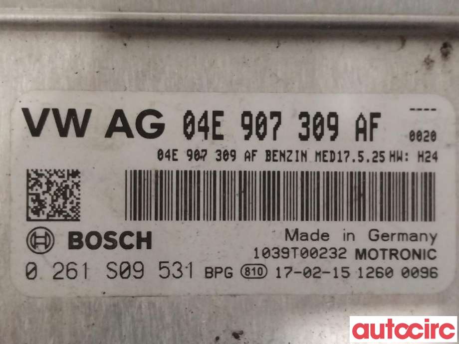 Styreenhet motor til Škoda Fabia 2014-2021 (Type III) (SKODA|04E906027LJ|04E907309AF)