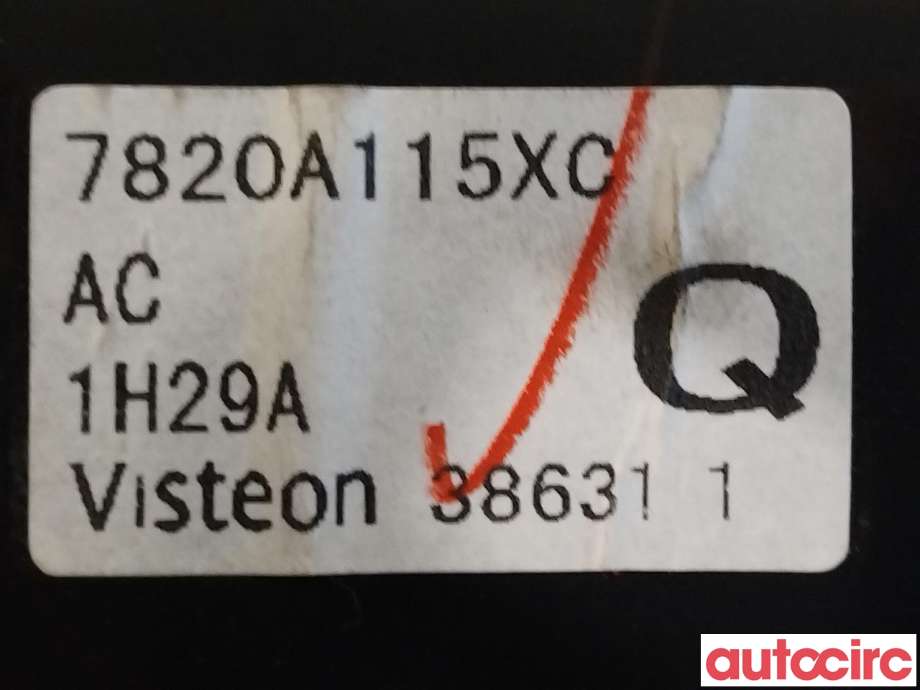 Varmeapparat betjening til Mitsubishi Outlander 2010-2012 (Type II, Fase 2)  (MITSUBISHI|7820A115XC)