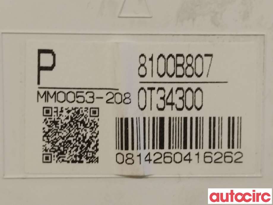 Instrumentpanel til Mitsubishi Outlander 2010-2012 (Type II, Fase 2)  (MITSUBISHI|8100B807|MM0053-208)