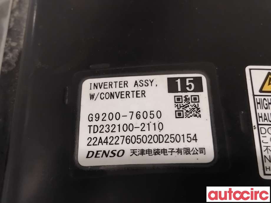 Inverter elbil til Lexus UX 2018-->>  (LEXUS|G92A076060|TD232100-2110|G9200-76050)