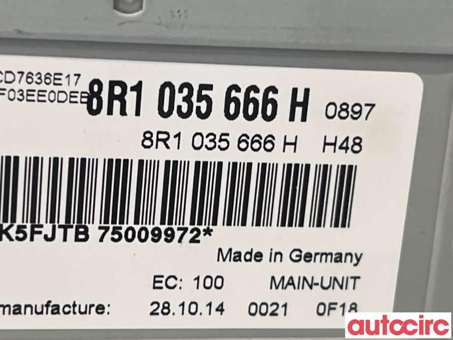 Bilstereo til Audi A4 2007-2014 (Type IV) (B8) (B8) (AUDI|8R1035666H)