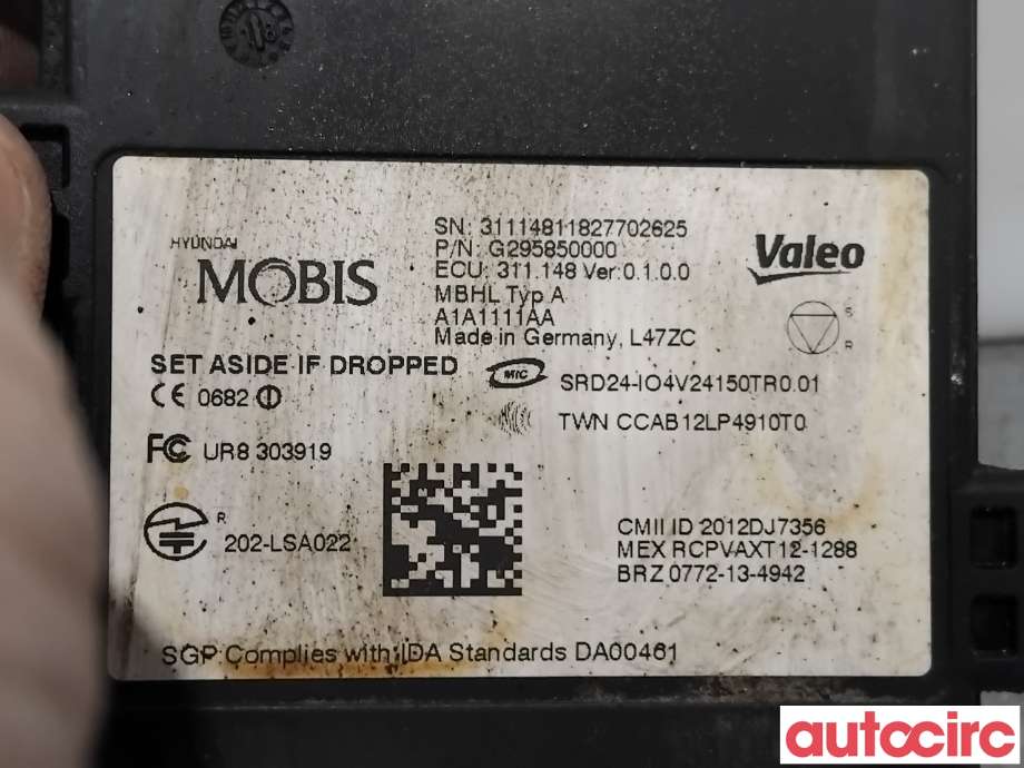 Sensor radar til Hyundai Ioniq Electric 2019-->> (Fase 2)  (HYUNDAI|95821G2000||G295850000)