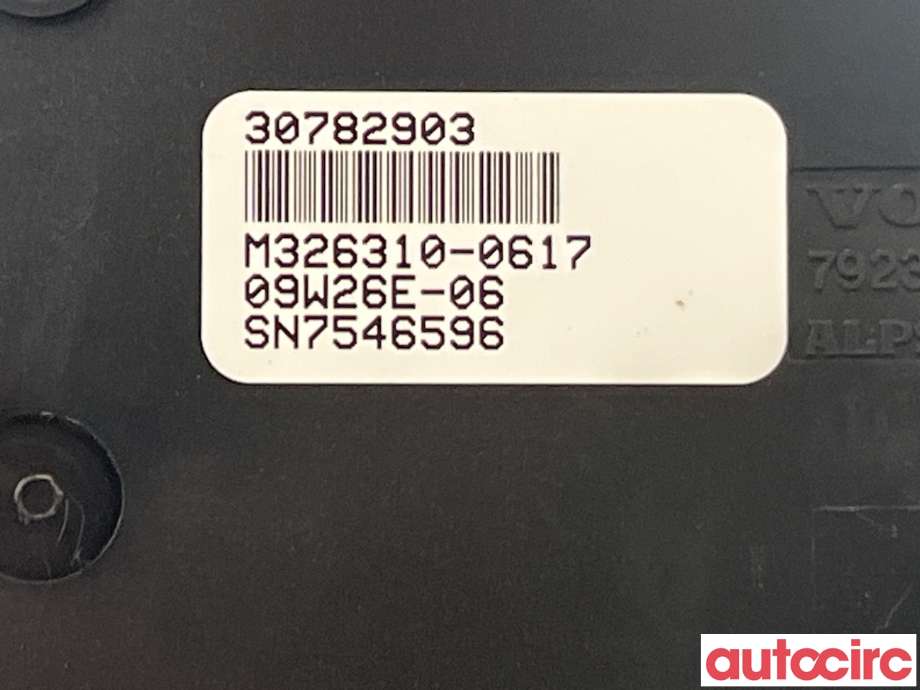 Varmeapparat betjening til Volvo V70 2007-2013 (Type III, Fase 1) (VOLVO|30782903)