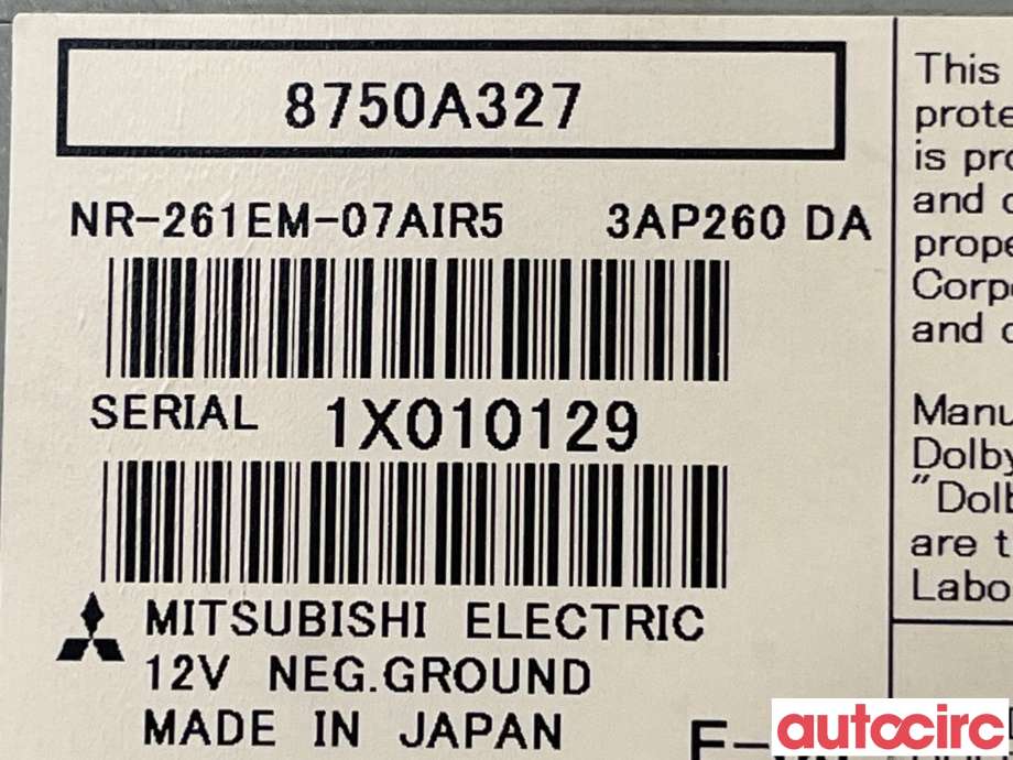Bilstereo til Mitsubishi ASX 2010-2019  (MITSUBISHI|8750A327)