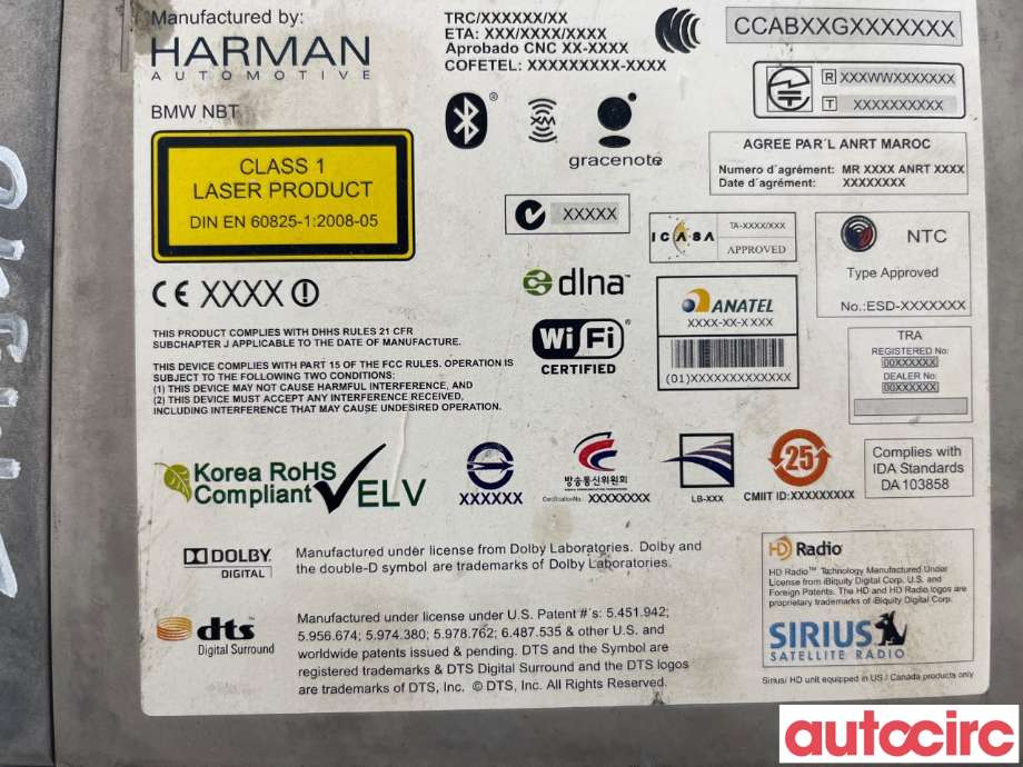 Bilstereo til BMW 3-Serie 2012-2018 (F30/F31/F34) (F30/F31/F34) (BMW|65129325977)