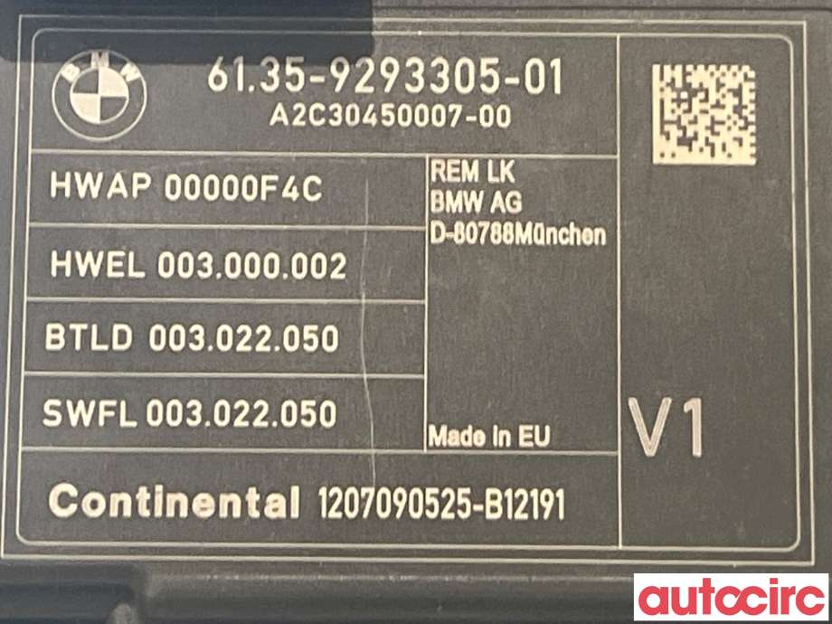 Styreenhet diverse til BMW 3-Serie 2012-2018 (F30/F31/F34) (F30/F31/F34) (BMW|61359499001|61359329700)