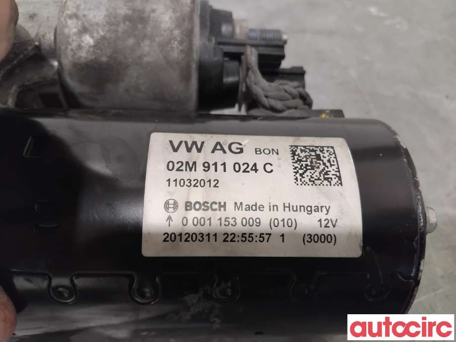 Starter diesel til VW Tiguan 2011-2016 (Type I, Fase 2)  (VOLKSWAGEN|02M911024CX|0001153009|02M911024C)