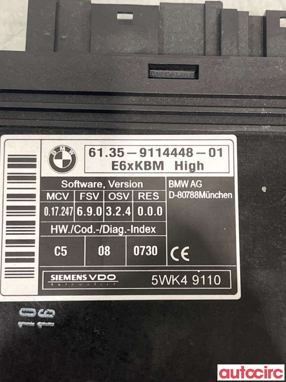 Styreenhet diverse til BMW 5-Serie 2003-2010 (E60/E61) (E60/E61) (BMW|61359176070||61359114448)