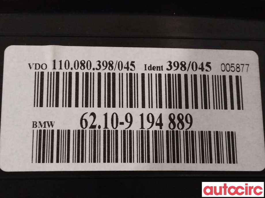 Instrumentpanel til BMW 5-Serie 2003-2010 (E60/E61) (E60/E61) (BMW|62109194889)