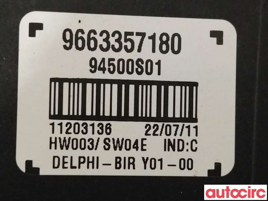 Rele diverse til Peugeot 3008 2009-2016 (Type I)  (PEUGEOT|6500GH|9663357180)