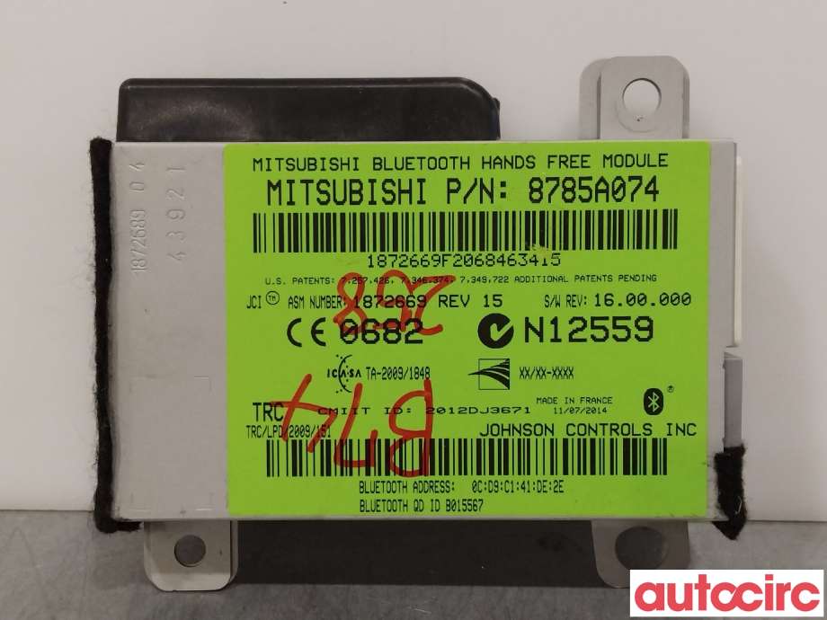 Styreenhet diverse til Peugeot 4008 2012-2017 (PEUGEOT|1649788580|1612537480|8785A074)