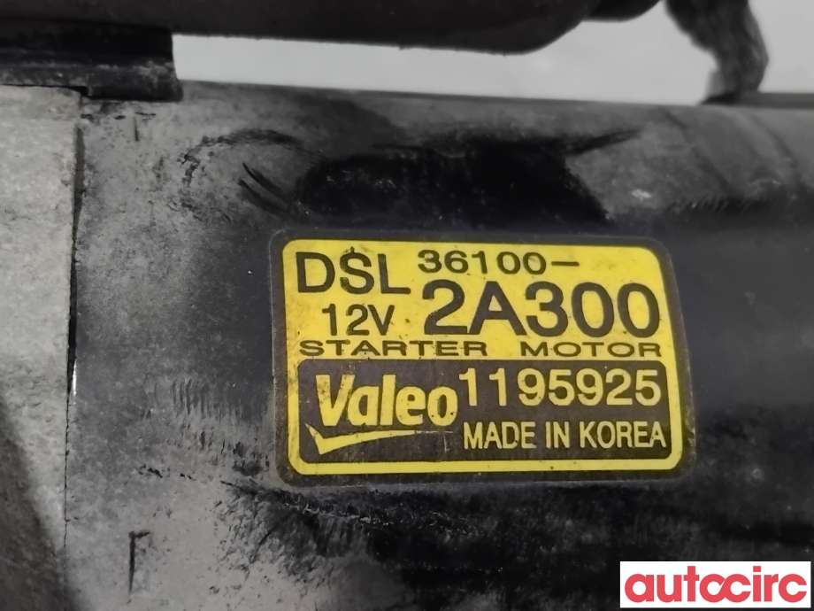 Starter diesel til Hyundai i20 2009-2014 (Type I)  (HYUNDAI|361002A300|1195925|36100-2A300)