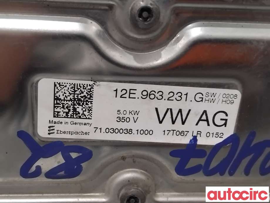 Motorvarmer elektrisk til VW e-Golf 2017-2020 (Fase 2)  (VOLKSWAGEN|5QE819013AD|710300381000|12E963231G)