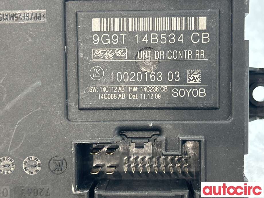 Styreenhet dør venstre foran til Volvo XC70 2008-2013 (Type II, Fase 1)  (VOLVO|31318368||9G9T14B534CB)