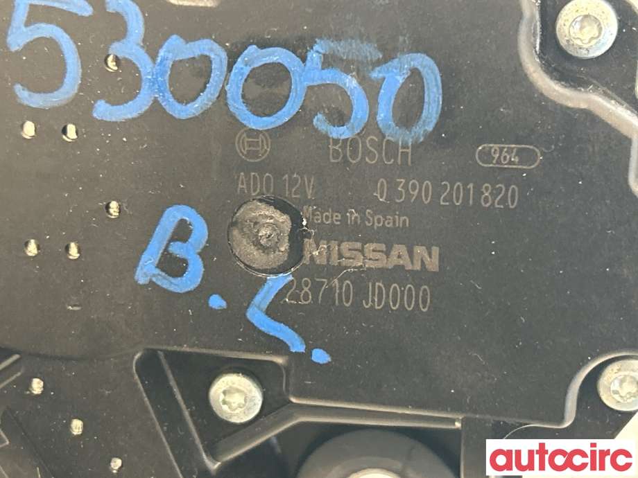 Viskermotor bakrute til Nissan Qashqai 2010-2014 (Type I, Fase 2)  (NISSAN|28710JD000)