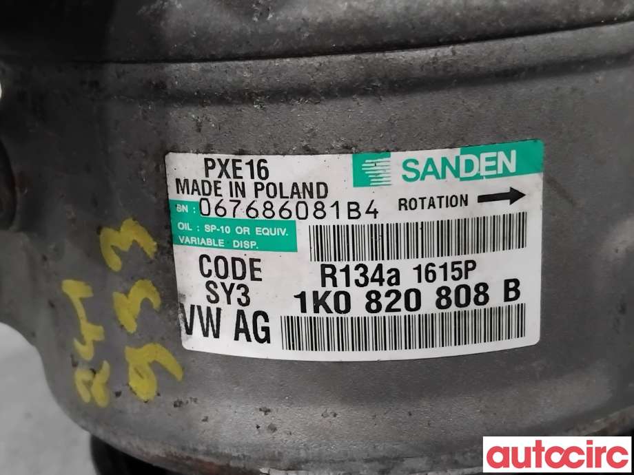 Aircondition kompressor til Škoda Superb 2008-2015 (Type II)  (SKODA|1K0820808BX|PXE161615|1K0820808F)