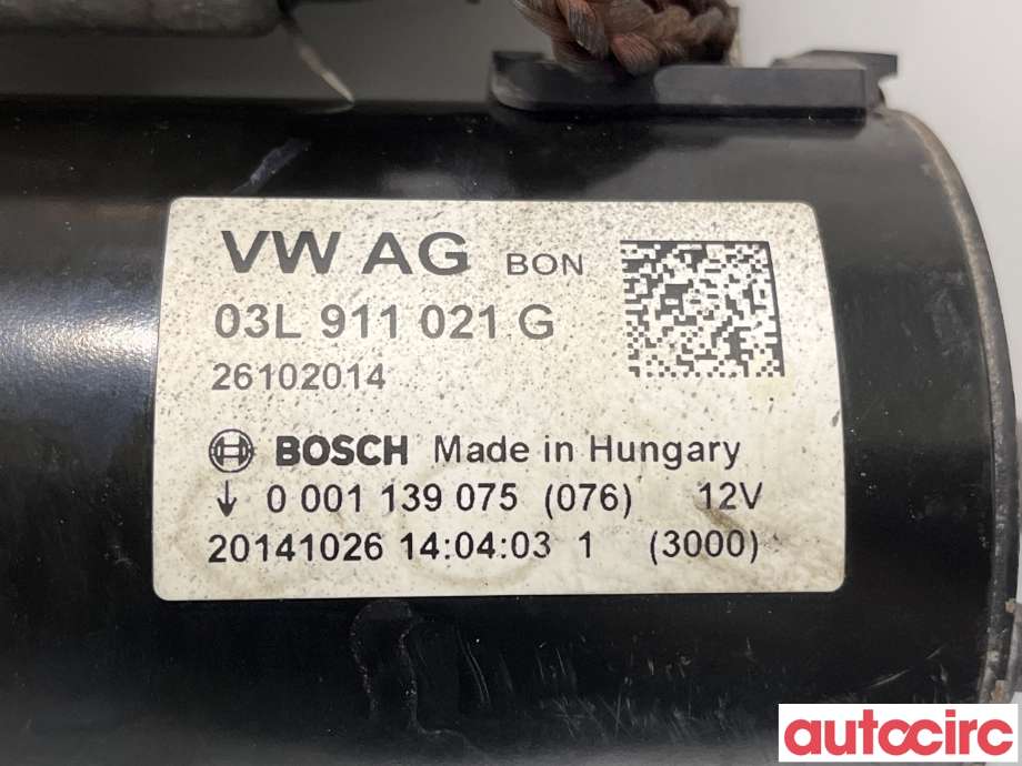 Starter diesel til Audi A4 2007-2014 (Type IV) (B8) (B8) (AUDI|03L911021GX|0001139075|03L911021G)