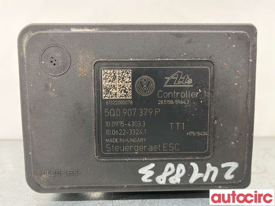 ABS sentral til Audi A3 2012-2016 (Type III, Fase 1)  (AUDI|5Q0614517N|100915-43033|5Q0614517CL)