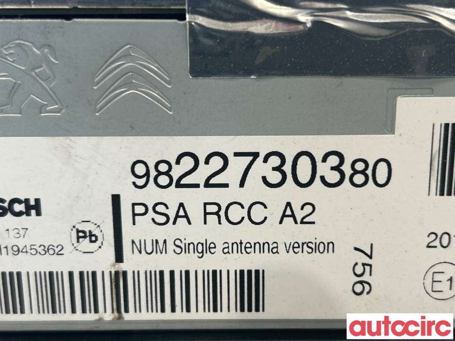 Bilstereo til Citroën Jumpy 2016-->> (Type III)  (CITROEN|1623807180|9822730380)