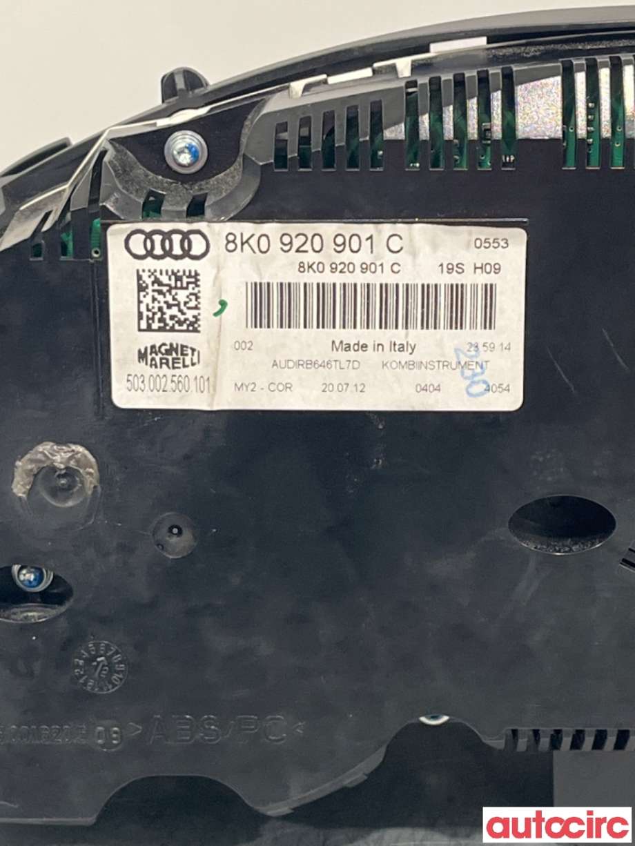 Instrumentpanel til Audi A4 2007-2014 (Type IV) (B8) (B8) (AUDI|8K0920901C|)