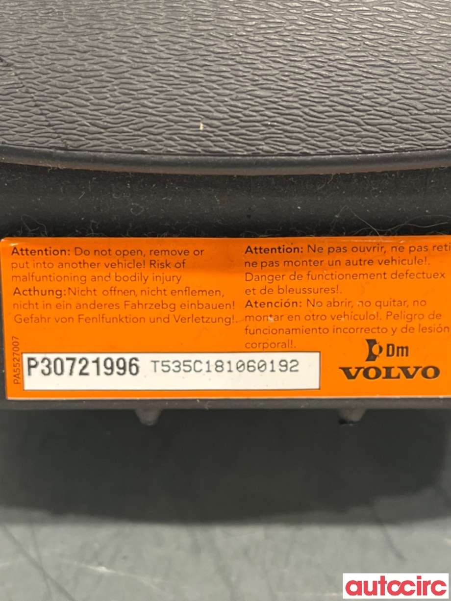 Airbag rattpute til Volvo V70 2007-2013 (Type III, Fase 1)  (VOLVO|30721996|)