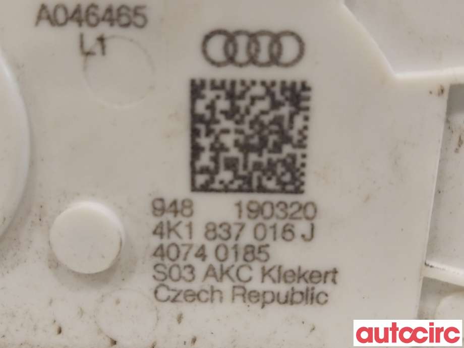 Låsekasse høyre foran til Audi e-tron 2018-->>  (AUDI|4K1837016J)