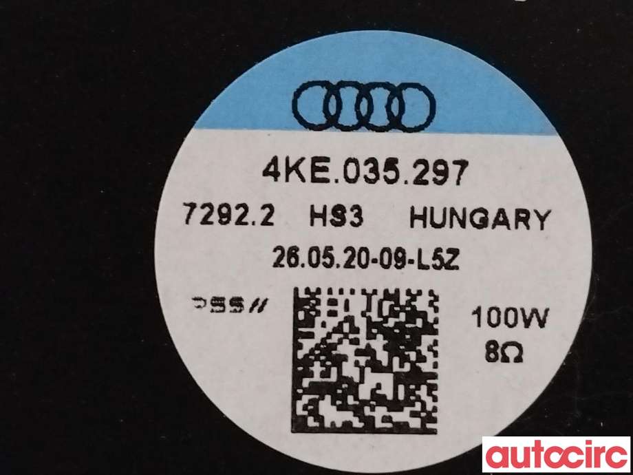 Bilstereo høyttaler til Audi e-tron 2018-->>  (AUDI|4KE035297)