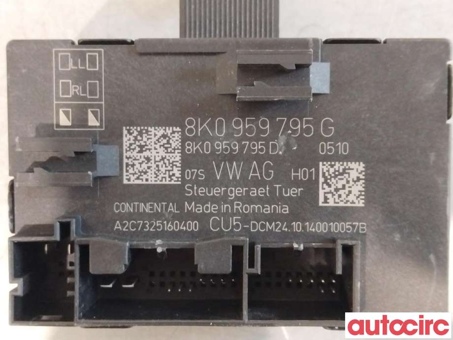 Styreenhet dør venstre foran til Audi A4 2007-2014 (Type IV) (B8) (B8) (AUDI|8K0959795G|)