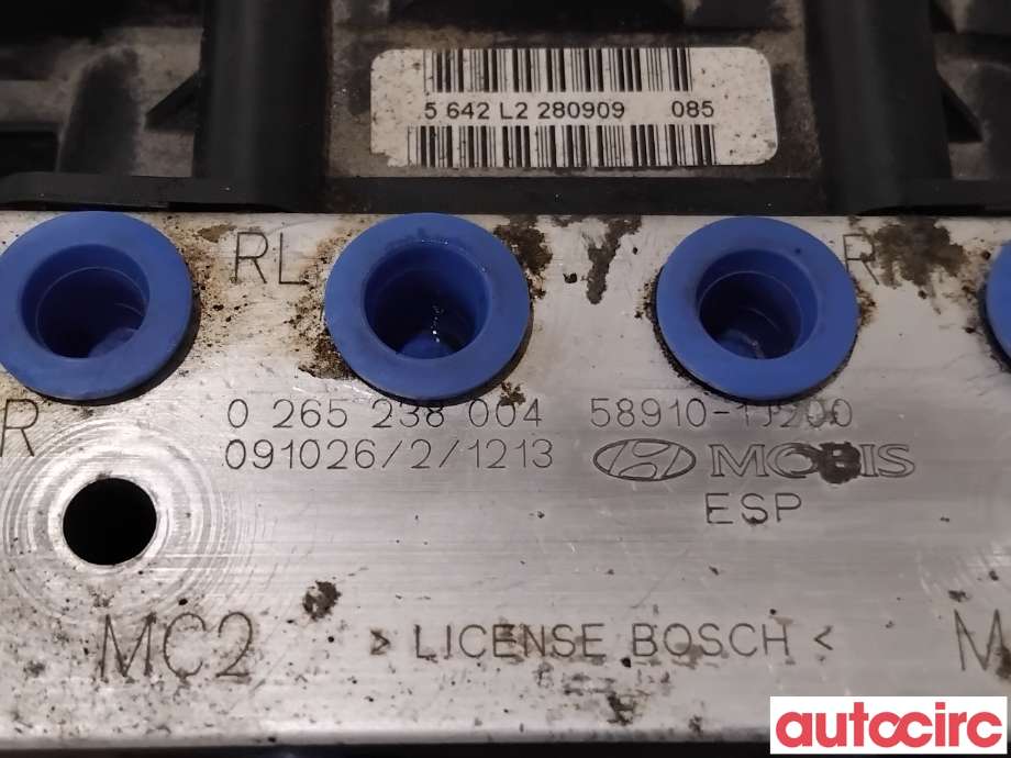 ABS sentral til Hyundai i20 2009-2014 (Type I)  (HYUNDAI|589101J200|0265238004|58910-1J200)