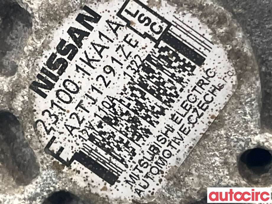 Dynamo til Nissan Juke 2010-2014 (Fase 1)  (NISSAN|231001KA1A|A2TJ1291ZE|231001KA1M)