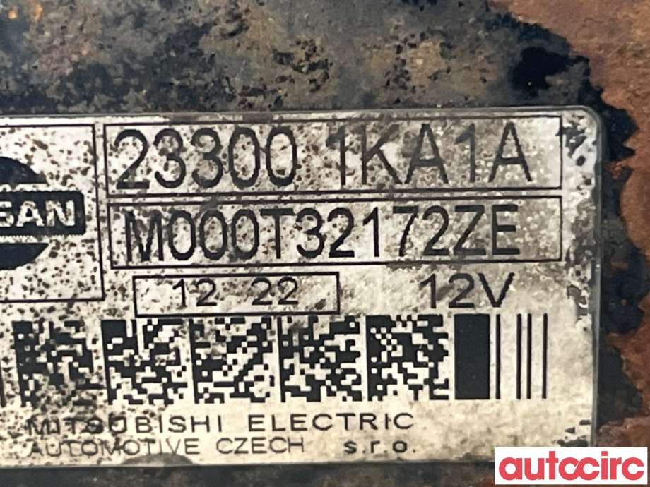 Starter diesel til Nissan Juke 2010-2014 (Fase 1)  (NISSAN|233001KA1A|M000T32172ZE)