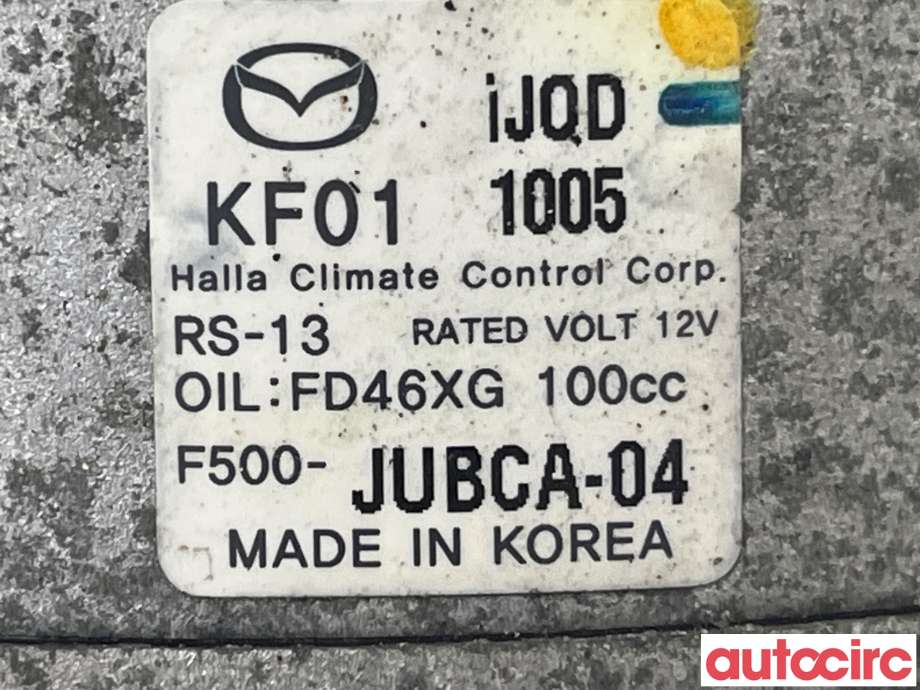 Aircondition kompressor til Mazda CX-5 2012-2017 (Type I)  (MAZDA|KF01-61-450A|F500-JUBCA-04|KF01)