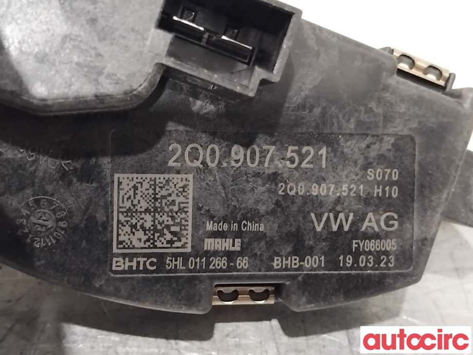 Varmeapparat motstand til VW Transporter / Caravelle 2019-->> (T6.1) (T6.1) (VOLKSWAGEN|2Q0907521|5HL011266-66)