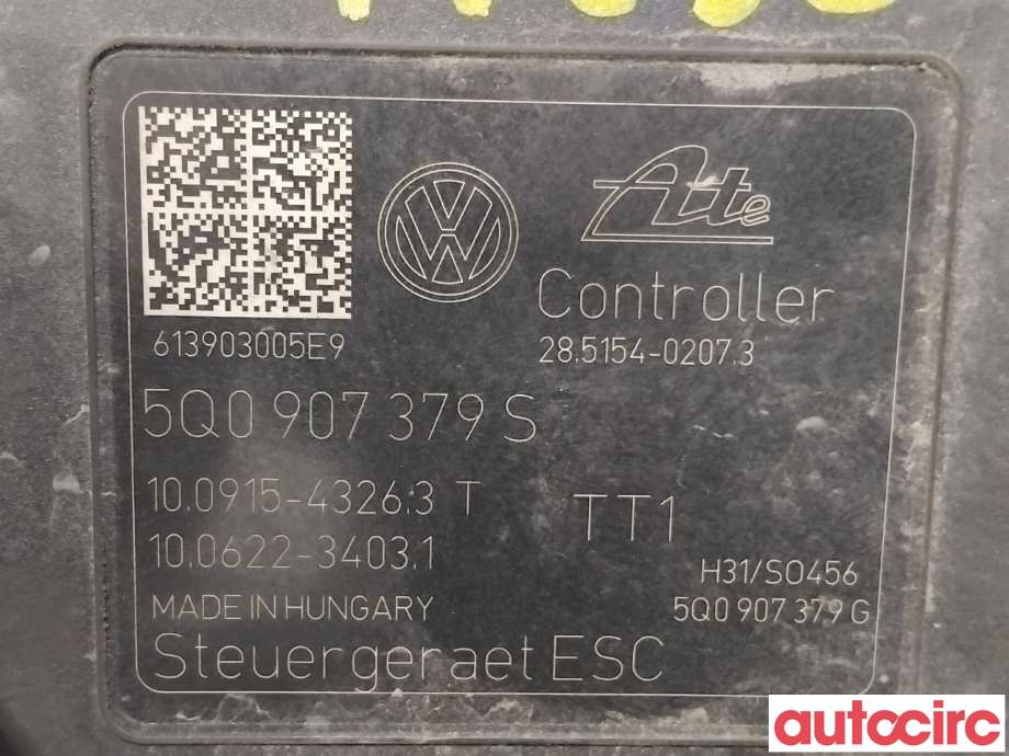 ABS sentral til VW Golf VII 2012-2017 (Fase 1)  (VOLKSWAGEN|5Q0614517CK|100915-43263|5Q0614517R)