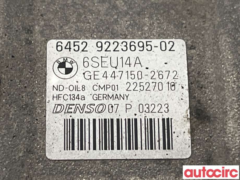 Aircondition kompressor til BMW 3-Serie 2012-2018 (F30/F31/F34) (F30/F31/F34) (BMW|64529223695|447150-2672)