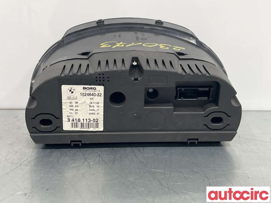 Instrumentpanel til BMW X3 2003-2006 (Fase 1) (E83) (E83) (BMW|62103451581|102464032|6211-3416113-02)