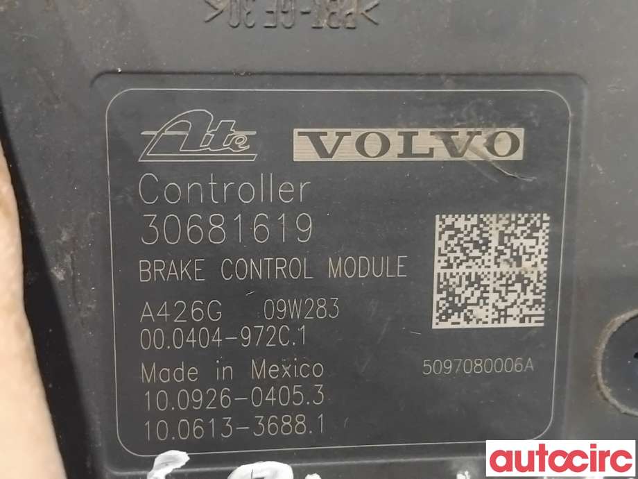 ABS sentral til Volvo V70 2007-2013 (Type III, Fase 1)  (VOLVO|31329140|100212-01824|30681619)