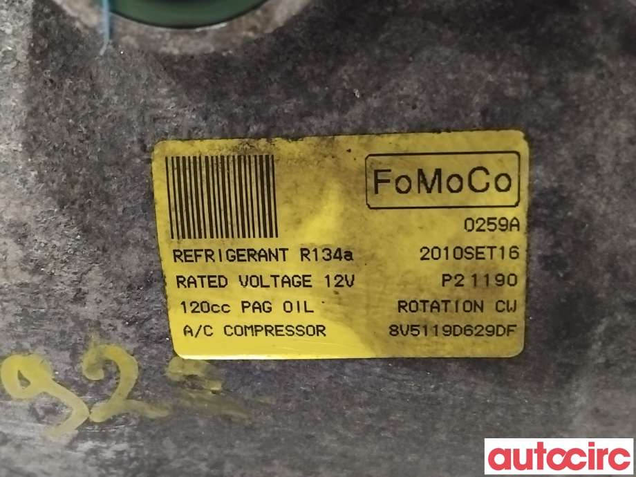 Aircondition kompressor til Ford Fiesta 2008-2012 (Type VI, Fase 1)  (FORD|1811104||8V5119D629DF)