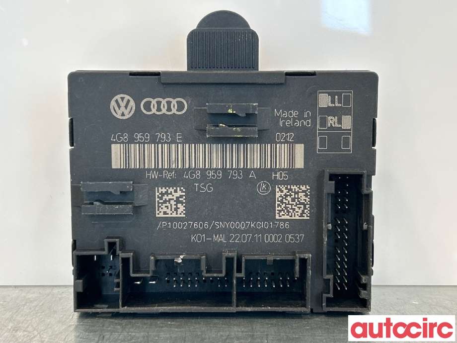 Styreenhet dør venstre foran til Audi A6 2011-2014 (Type IV, Fase 1) (C7) (C7) (AUDI|4G8959793D|4G8959793A)
