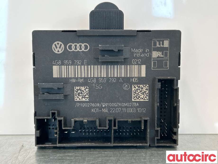 Styreenhet dør venstre foran til Audi A6 2011-2014 (Type IV, Fase 1) (C7) (C7) (AUDI|4G8959792D|4G8959792A)