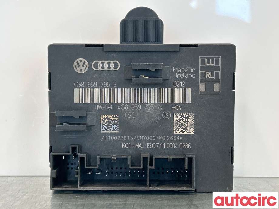Styreenhet dør venstre foran til Audi A6 2011-2014 (Type IV, Fase 1) (C7) (C7) (AUDI|4G8959795D|4G8959795A)